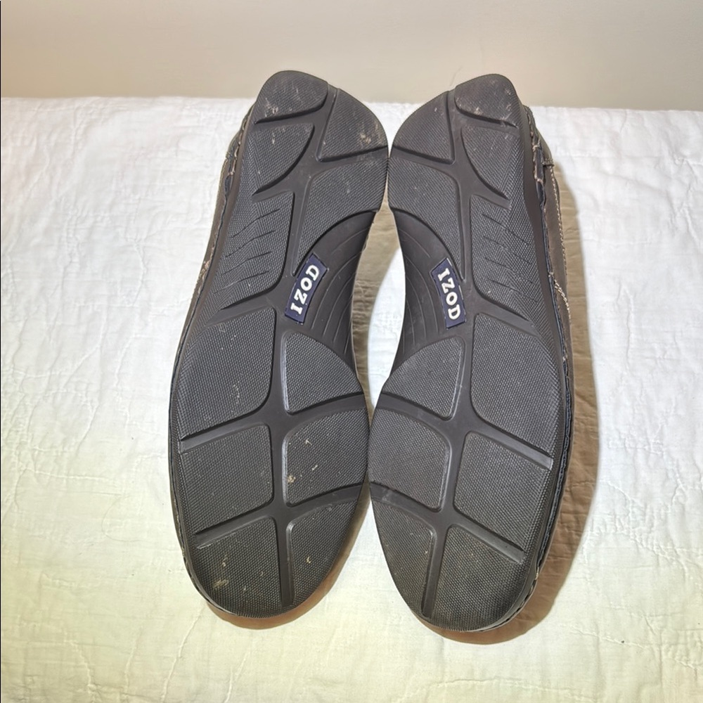 Izod Brown Loafers Comfortable Slip-Ons - Picture 4 of 7